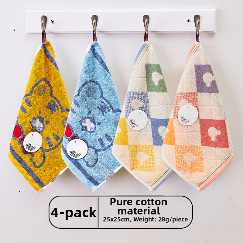 Laste näopuhastuslina 100% puuvillast, pehme ja imav, 28 g, 32 kiudu, ruutlina, logoga kohandamine on saadaval.