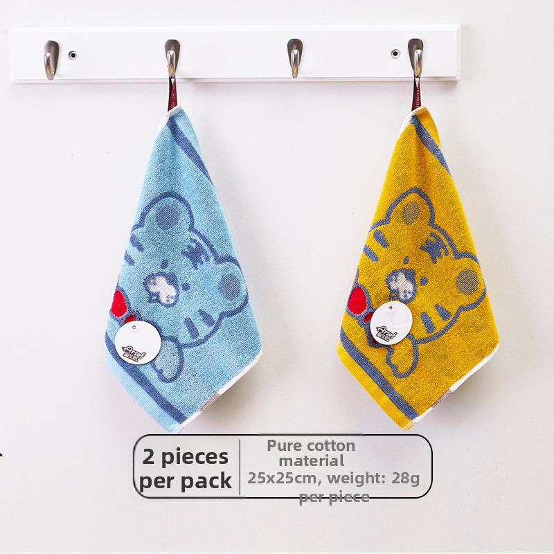 Detská štvorcová bavlnená utierka na tvár, mäkká a savá, 28 g, 32 vlákien, štvorcový uterák, možnosť personalizácie s logom.