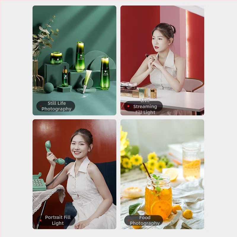 LED попълваща светлина за настолно стриймване, фотография и видеозаснемане – три температури на цветовете, 5V, под 10W, модел YM-Side Light Round Panel Light