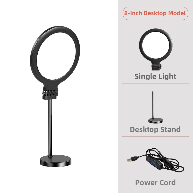 LED попълваща светлина за настолно стриймване, фотография и видеозаснемане – три температури на цветовете, 5V, под 10W, модел YM-Side Light Round Panel Light