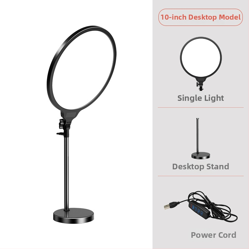 LED попълваща светлина за настолно стриймване, фотография и видеозаснемане – три температури на цветовете, 5V, под 10W, модел YM-Side Light Round Panel Light