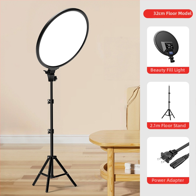 LED попълваща светлина за настолно стриймване, фотография и видеозаснемане – три температури на цветовете, 5V, под 10W, модел YM-Side Light Round Panel Light