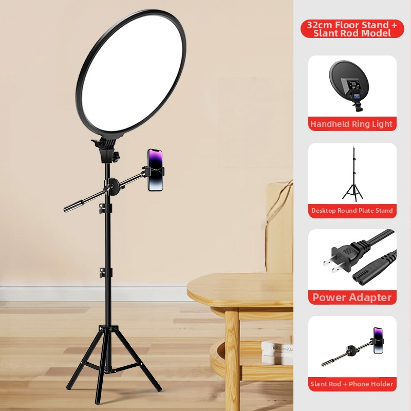 LED попълваща светлина за настолно стриймване, фотография и видеозаснемане – три температури на цветовете, 5V, под 10W, модел YM-Side Light Round Panel Light