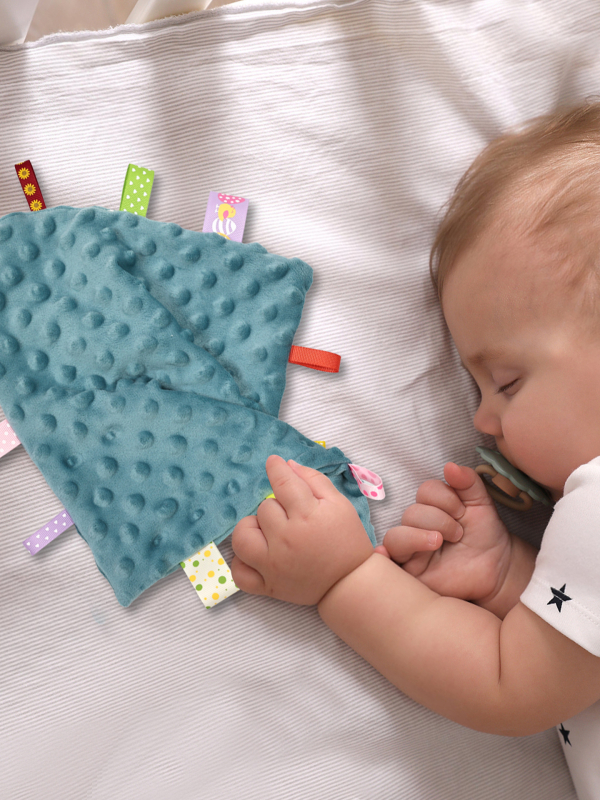 Small Tree House detský štvorcový šál na upokojenie, ultra hebký a savý, polyester-bavlna, pre dojčatá a malé deti