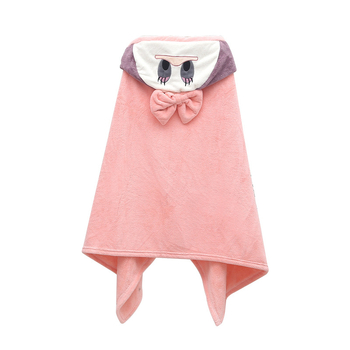 Detský župan s kapucňou a uterák z korálového fleece, 150D, vyšívanie, jednoduché tkanie, 300–400 g, prispôsobiteľné