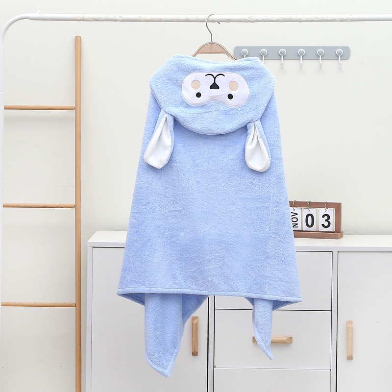 Detský župan s kapucňou a uterák z korálového fleece, 150D, vyšívanie, jednoduché tkanie, 300–400 g, prispôsobiteľné