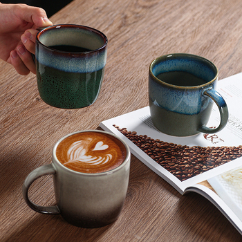 Κεραμικό φλυτζάνι, ρετρό στυλ, ανθεκτικό σε υψηλές θερμοκρασίες, κατάλληλο για φούρνο μικροκυμάτων, με εκτύπωση λογότυπου