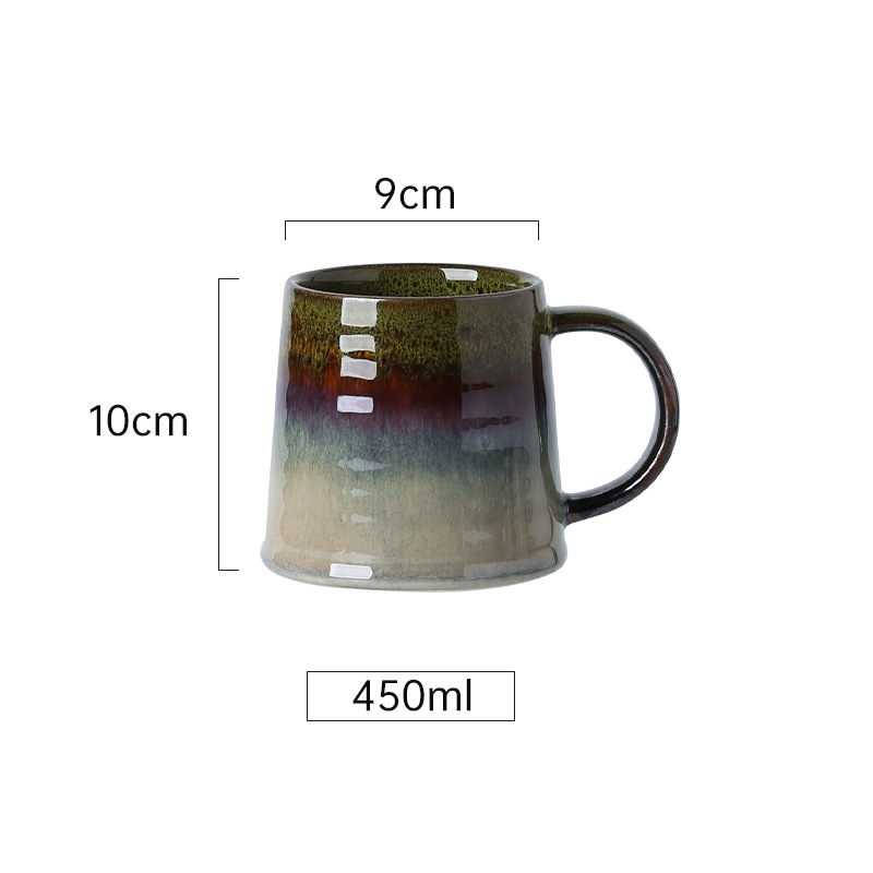 Κεραμικό φλυτζάνι, ρετρό στυλ, ανθεκτικό σε υψηλές θερμοκρασίες, κατάλληλο για φούρνο μικροκυμάτων, με εκτύπωση λογότυπου