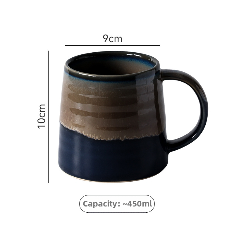 Κεραμικό φλυτζάνι, ρετρό στυλ, ανθεκτικό σε υψηλές θερμοκρασίες, κατάλληλο για φούρνο μικροκυμάτων, με εκτύπωση λογότυπου