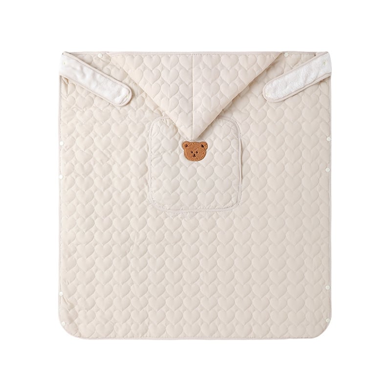 Покривало за количка за бебета с ветроустойчив плащ и презрамки, зимно удебелено одеяло, полиестер, за новородени до 3 години