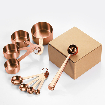 Rayatu Set de măsurare pentru coacere - căni și linguri din oțel inoxidabil 430, stil modern minimalist