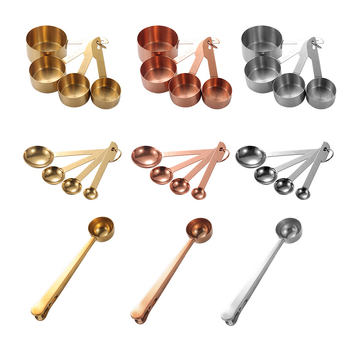 Rayatu Set de măsurare pentru coacere - căni și linguri din oțel inoxidabil 430, stil modern minimalist