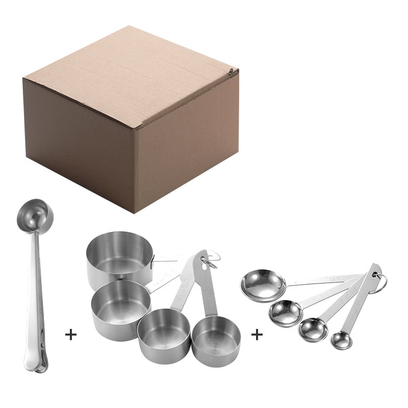 Rayatu Set de măsurare pentru coacere - căni și linguri din oțel inoxidabil 430, stil modern minimalist