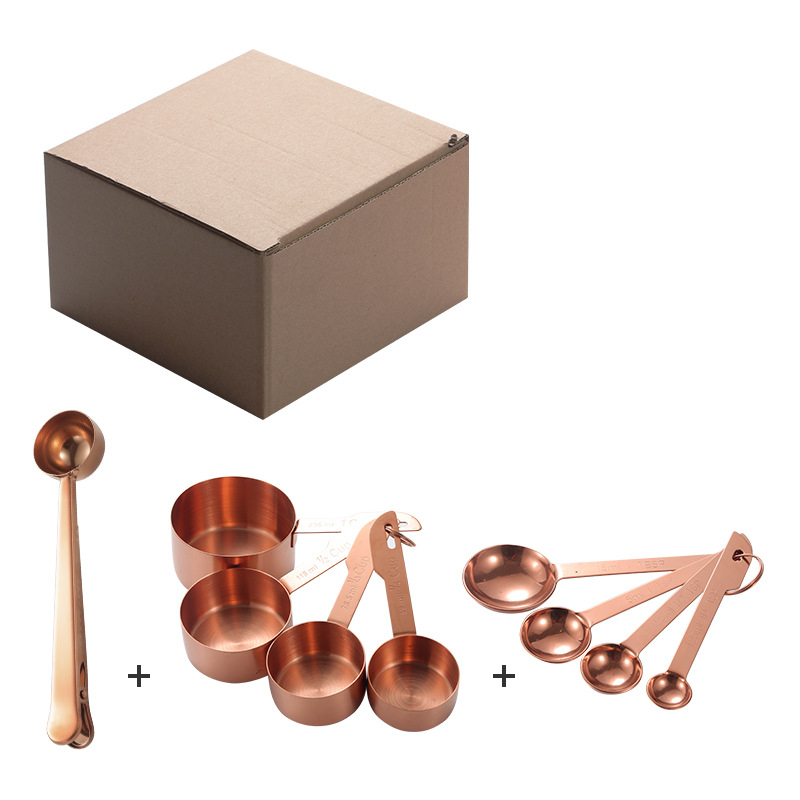 Rayatu Set de măsurare pentru coacere - căni și linguri din oțel inoxidabil 430, stil modern minimalist