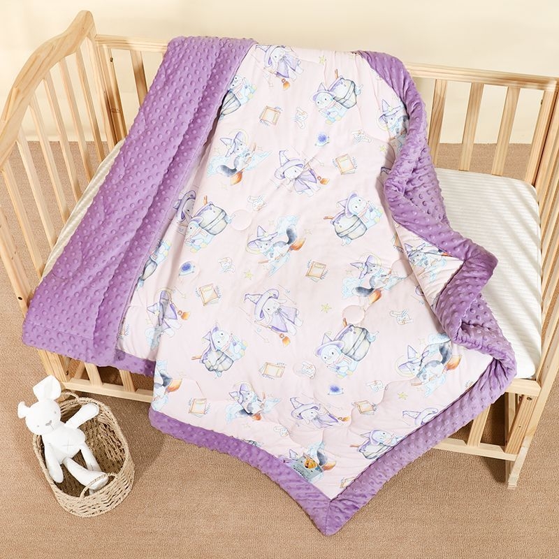 Бебешко одеяло JOYNCLEON – чист памук и полиестерна тъкан, пълнеж полиестер, пролет-есен, подходящо за деца до 6 години, модел Jyp189190