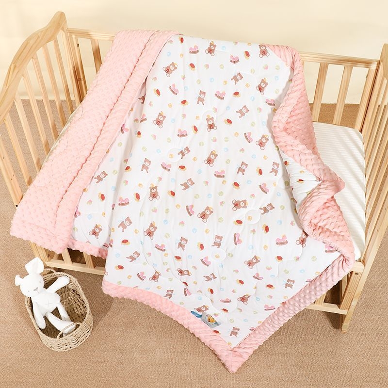 Бебешко одеяло JOYNCLEON – чист памук и полиестерна тъкан, пълнеж полиестер, пролет-есен, подходящо за деца до 6 години, модел Jyp189190