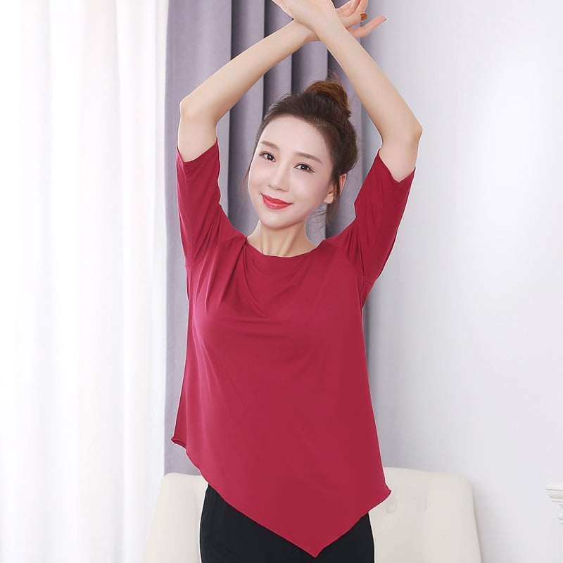 Ženské tanečné oblečenie – Moderné tanečné oblečenie s voľnými širokými nohami, vhodné na scénu a etnické/latino/balové tance (Modal, 98% Modal, jednofarebný vzor, celoročné použitie)