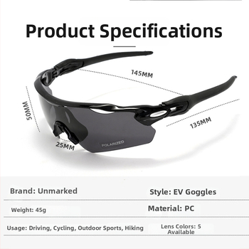 Okuliare na horské bicykle s PC rámom, model Radar EV, vymeniteľné šošovky, kompatibilné s dioptrickými okuliarmi