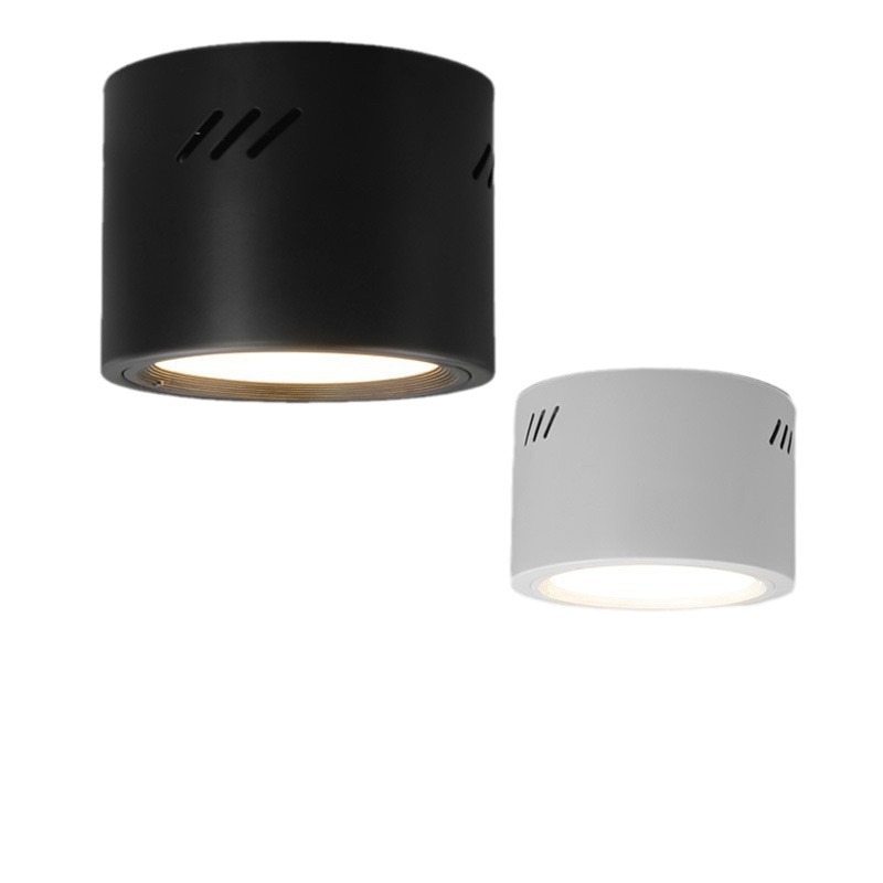 Kruhové LED downlight, povrchová montáž, 220V, hliníkový kryt, CE certifikát