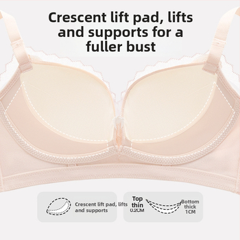 Дантелен сутиен с push-up за събиране на силуета, основна материя нейлон, подплата модал, фиксирани презрамки, задна закопчалка с четири реда куки