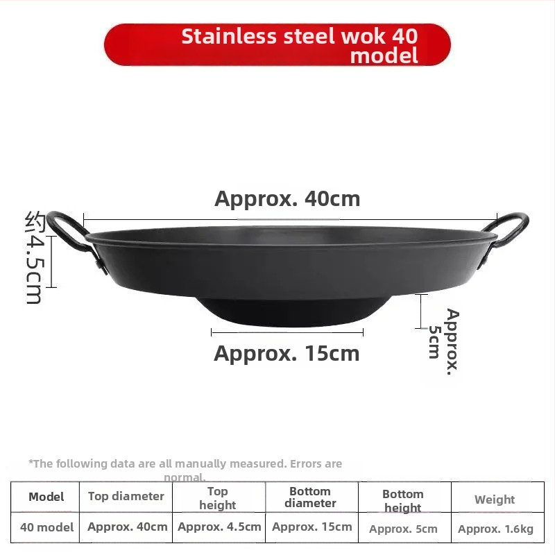 Wok z liatiny, odolný voči hrdzi, hĺbka 8 cm, dno s jedným plochým dnom, určený pre plynovú varnú dosku