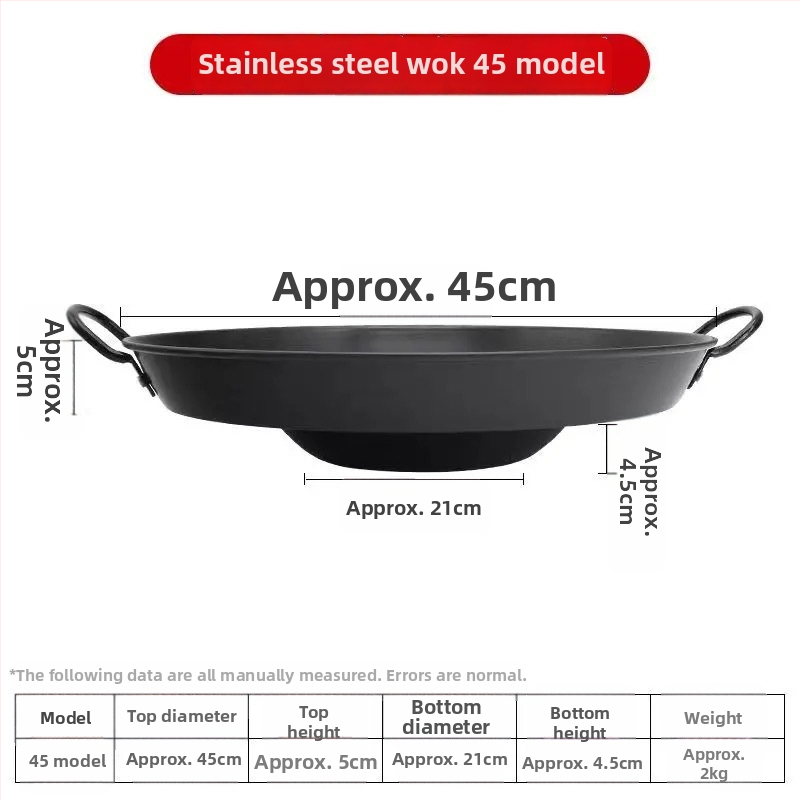 Wok z liatiny, odolný voči hrdzi, hĺbka 8 cm, dno s jedným plochým dnom, určený pre plynovú varnú dosku