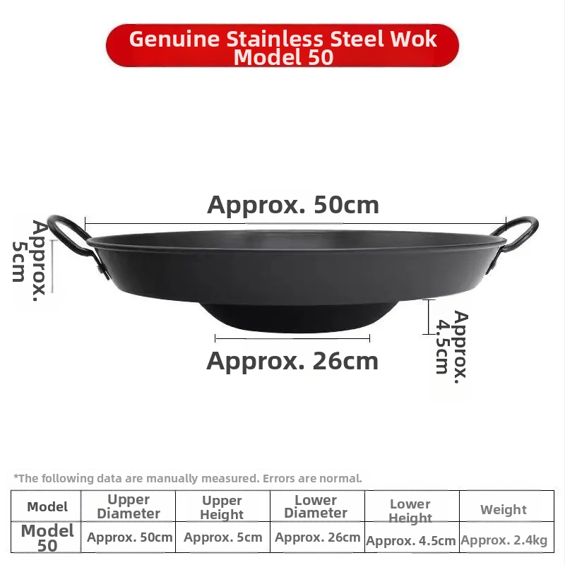 Wok z liatiny, odolný voči hrdzi, hĺbka 8 cm, dno s jedným plochým dnom, určený pre plynovú varnú dosku