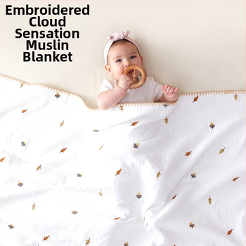 Бебешко марляно одеяло за баня, дишащо и кожно-приятелско, за всички сезони, тегло 200–300 g, за новородени