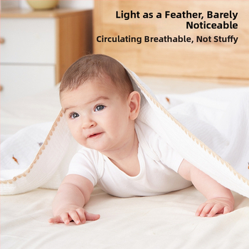 Бебешко марляно одеяло за баня, дишащо и кожно-приятелско, за всички сезони, тегло 200–300 g, за новородени