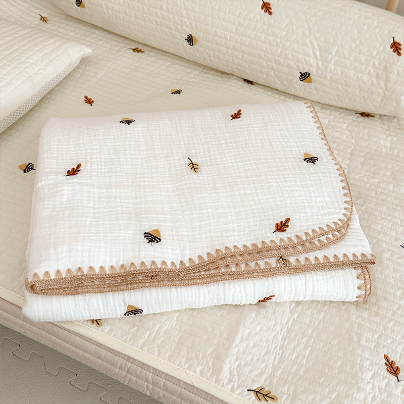 Бебешко марляно одеяло за баня, дишащо и кожно-приятелско, за всички сезони, тегло 200–300 g, за новородени