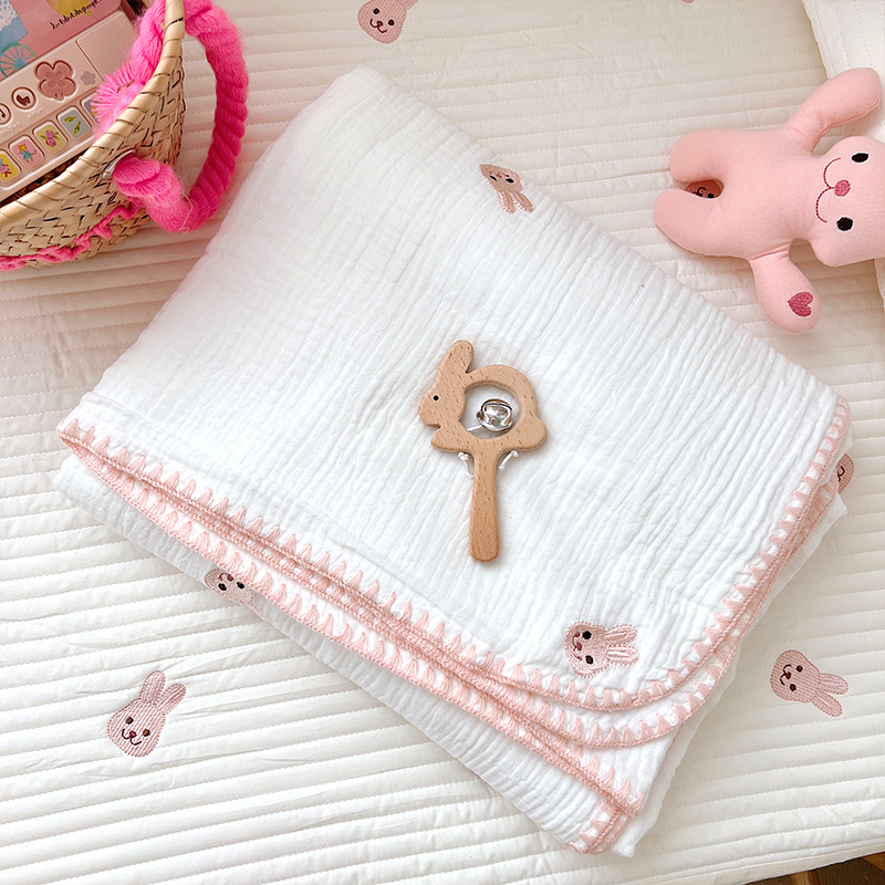 Бебешко марляно одеяло за баня, дишащо и кожно-приятелско, за всички сезони, тегло 200–300 g, за новородени