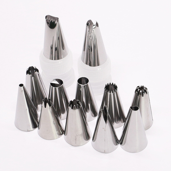 Sada konvertorov na zdobenie z nehrdzavejúcej ocele, 14 kusov, dekoratív set s PP komponentami na pečenie