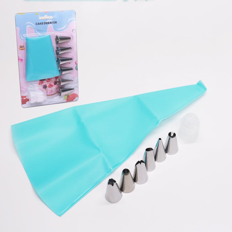 Sada konvertorov na zdobenie z nehrdzavejúcej ocele, 14 kusov, dekoratív set s PP komponentami na pečenie