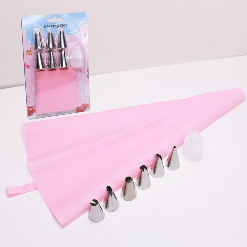 Sada konvertorov na zdobenie z nehrdzavejúcej ocele, 14 kusov, dekoratív set s PP komponentami na pečenie