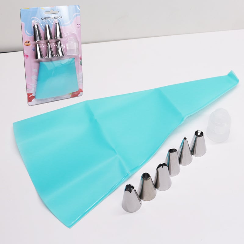 Sada konvertorov na zdobenie z nehrdzavejúcej ocele, 14 kusov, dekoratív set s PP komponentami na pečenie