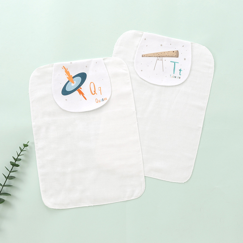 Detská osuška na pot, 2 kusy, bavlna nad 95%, značka Jieshi Bibi, pre novorodencov až do 1 roka, s karikatúrnym vzorom, nasávanie potu, bezpečnostná trieda A