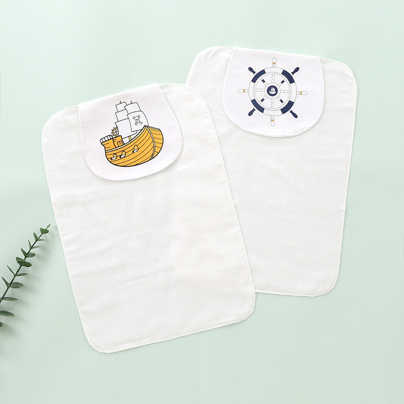 Detská osuška na pot, 2 kusy, bavlna nad 95%, značka Jieshi Bibi, pre novorodencov až do 1 roka, s karikatúrnym vzorom, nasávanie potu, bezpečnostná trieda A
