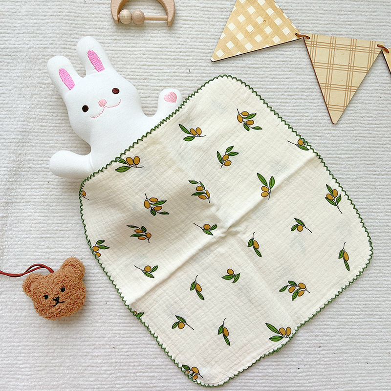 Ins Style Korejská detská mäkká štvorcová utierka – bavlna viac než 95%, unisex, absorbuje pot, pre deti 0–6 rokov