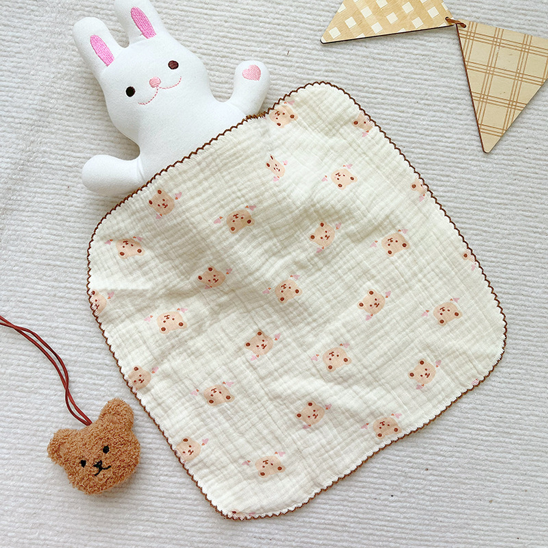 Ins Style Korejská detská mäkká štvorcová utierka – bavlna viac než 95%, unisex, absorbuje pot, pre deti 0–6 rokov