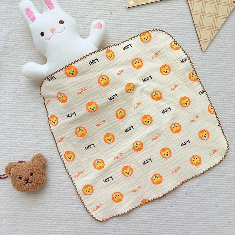 Ins Style Korejská detská mäkká štvorcová utierka – bavlna viac než 95%, unisex, absorbuje pot, pre deti 0–6 rokov