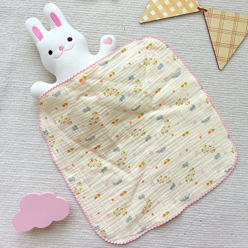 Ins Style Korejská detská mäkká štvorcová utierka – bavlna viac než 95%, unisex, absorbuje pot, pre deti 0–6 rokov