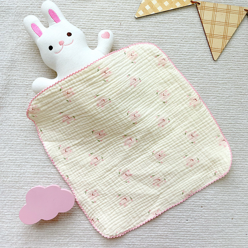 Ins Style Korejská detská mäkká štvorcová utierka – bavlna viac než 95%, unisex, absorbuje pot, pre deti 0–6 rokov