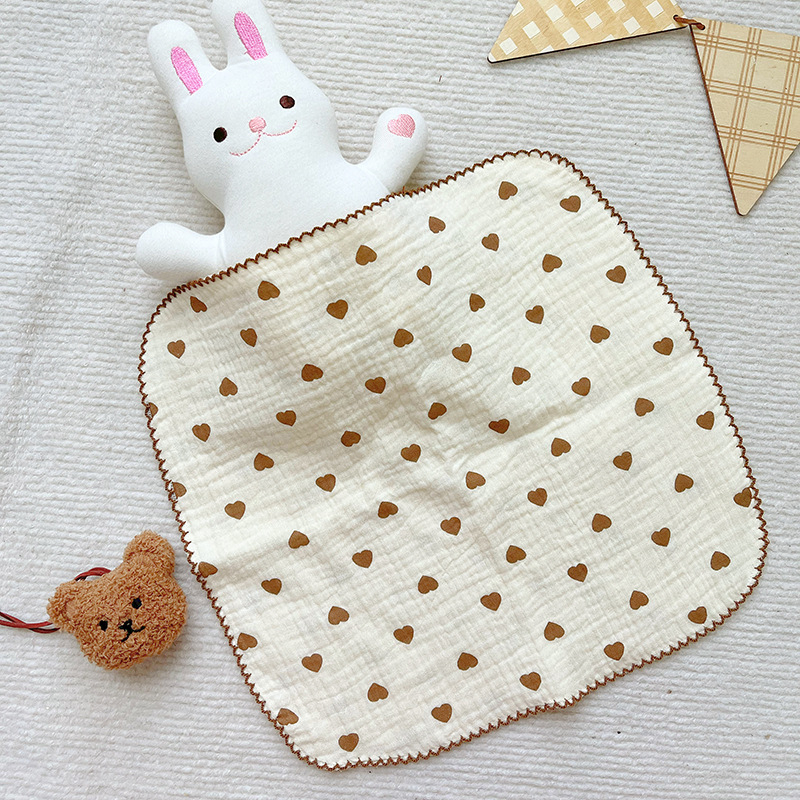 Ins Style Korejská detská mäkká štvorcová utierka – bavlna viac než 95%, unisex, absorbuje pot, pre deti 0–6 rokov