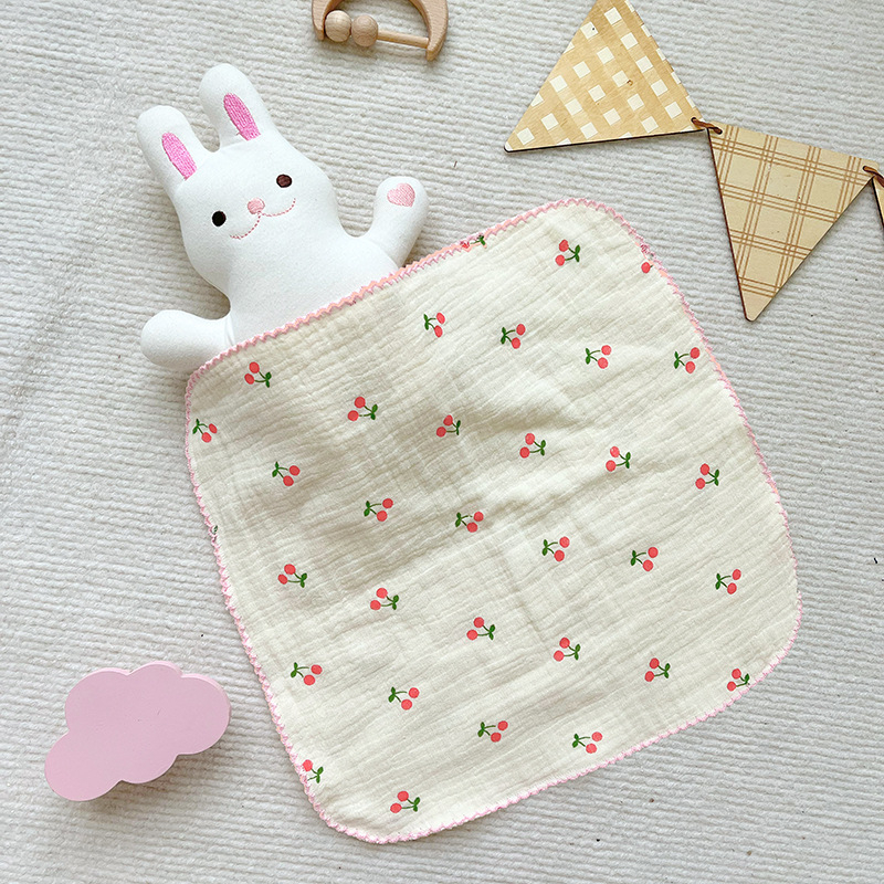 Ins Style Korejská detská mäkká štvorcová utierka – bavlna viac než 95%, unisex, absorbuje pot, pre deti 0–6 rokov