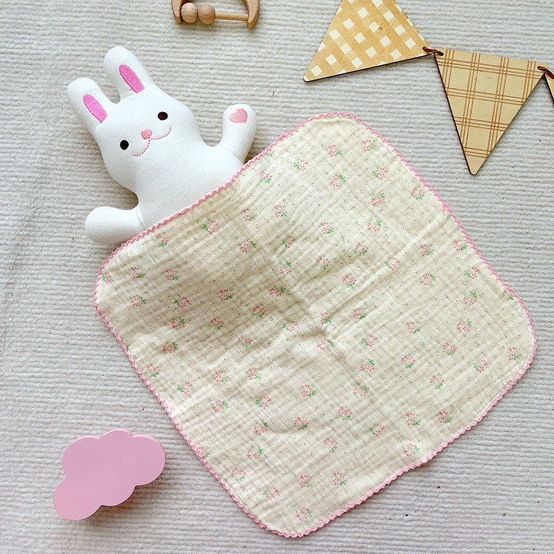 Ins Style Korejská detská mäkká štvorcová utierka – bavlna viac než 95%, unisex, absorbuje pot, pre deti 0–6 rokov