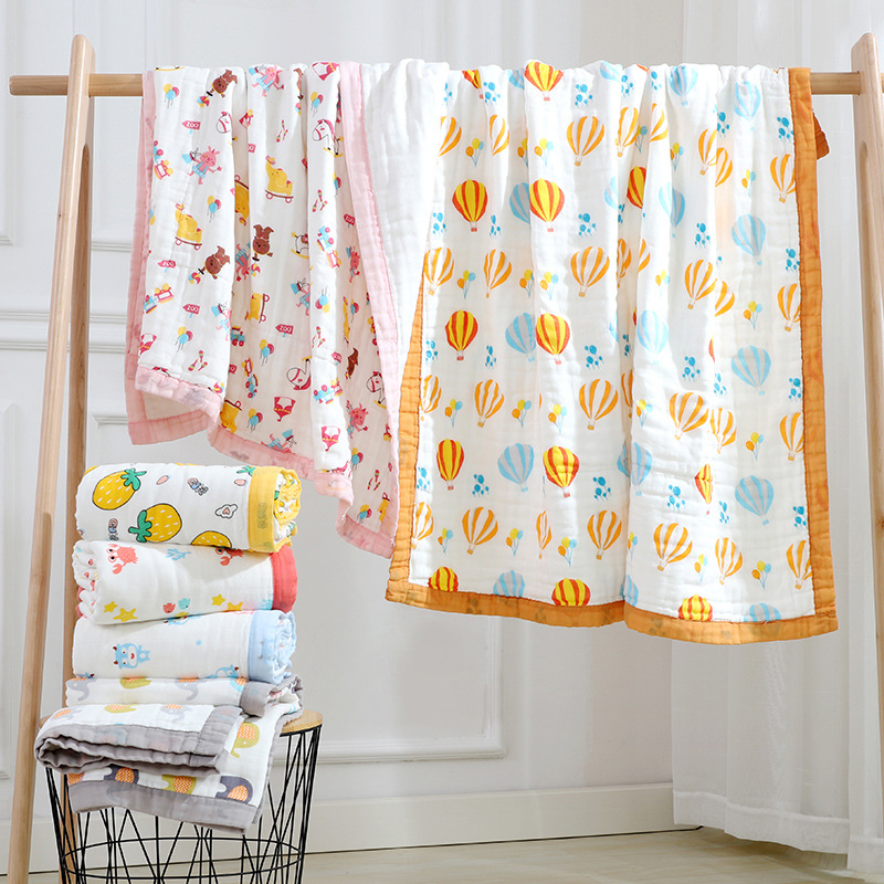 Detský gáza uterák do kúpeľa – hrubý na zimu, hmotnosť nad 500 g, priadza 40s, okrajové šitie, Jacquard, jednoduché tkanie, tlač loga, možnosť prispôsobenia