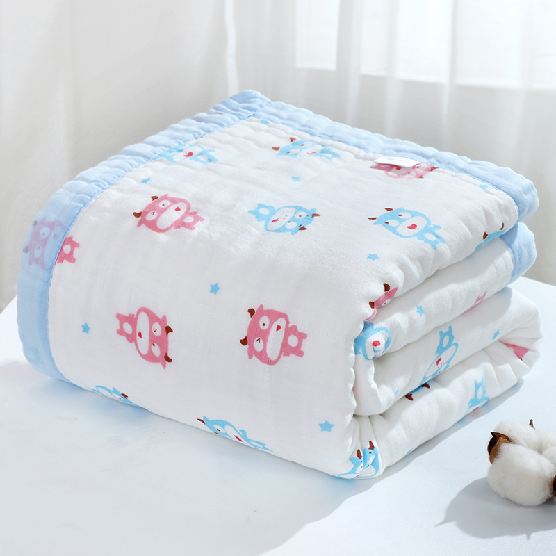 Detský gáza uterák do kúpeľa – hrubý na zimu, hmotnosť nad 500 g, priadza 40s, okrajové šitie, Jacquard, jednoduché tkanie, tlač loga, možnosť prispôsobenia