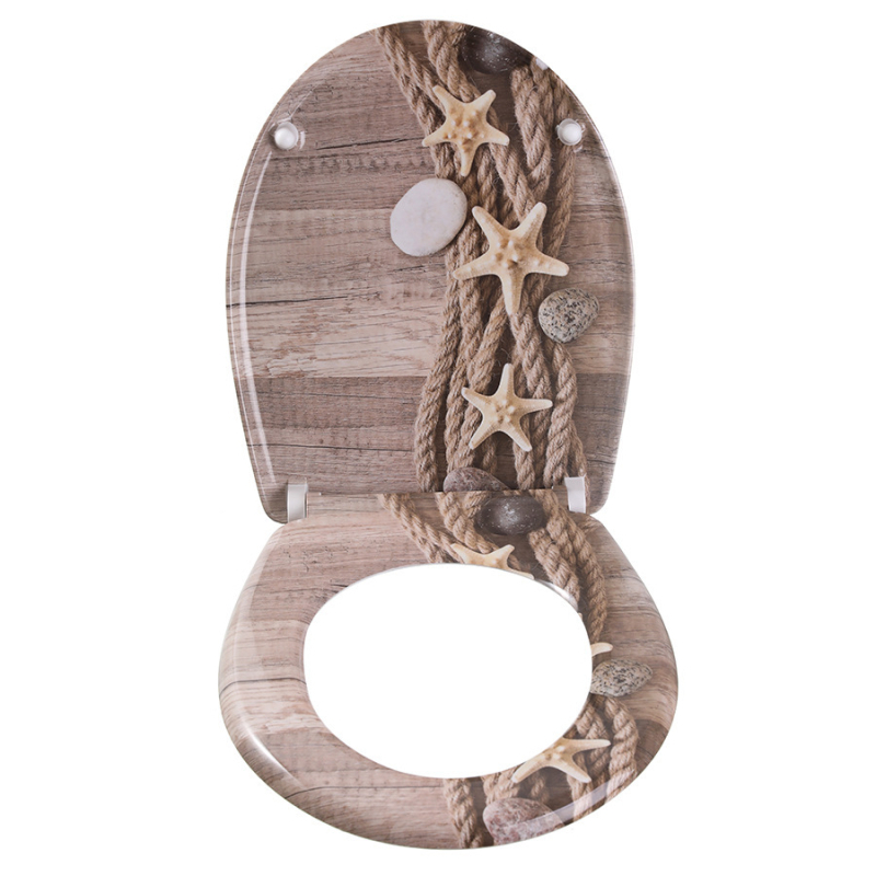 Toaletné sedadlo s mäkkou výstelkou, U-tvar, moderný minimalistický štýl, vzdialenosť dier 155 mm (nastaviteľná), vzorovaný povrch, model WD-819