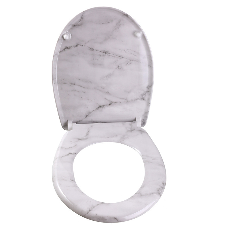 Toaletné sedadlo s mäkkou výstelkou, U-tvar, moderný minimalistický štýl, vzdialenosť dier 155 mm (nastaviteľná), vzorovaný povrch, model WD-819