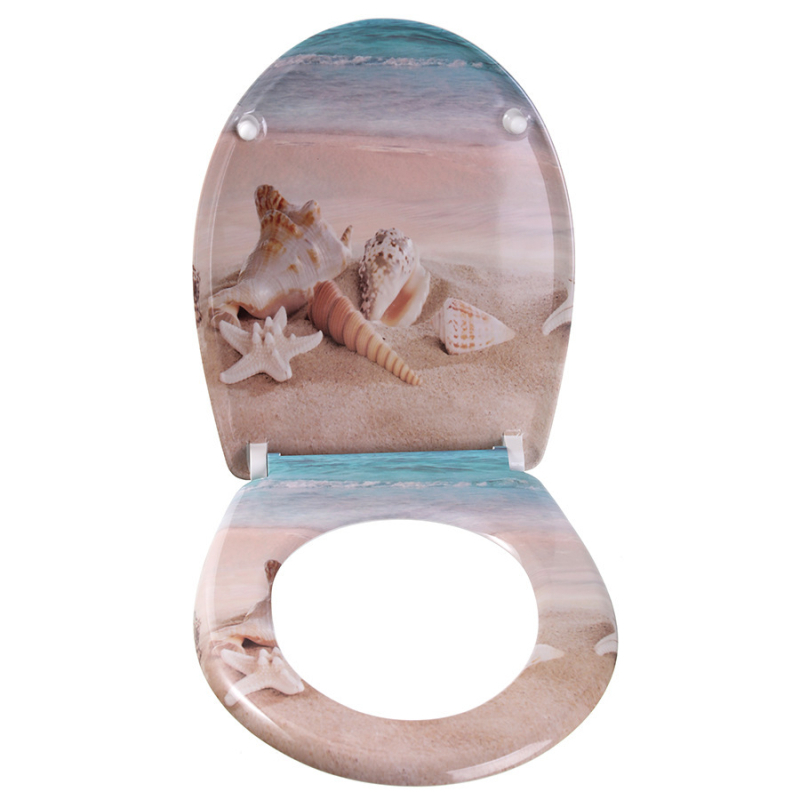 Toaletné sedadlo s mäkkou výstelkou, U-tvar, moderný minimalistický štýl, vzdialenosť dier 155 mm (nastaviteľná), vzorovaný povrch, model WD-819